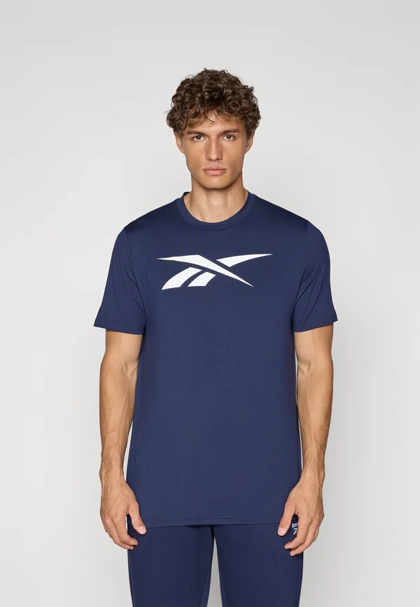 TRAIN LOGO STRETCH TECH - T-Shirt print - vector navy