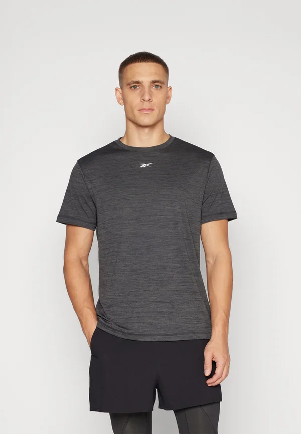 TRAIN MELANGE TECH TEE - T-Shirt basic - black