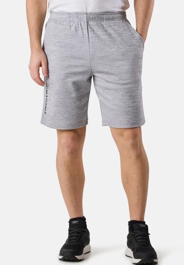 TRAINING LOGO - Kurze Sporthose - lt grey melange charcoal melange