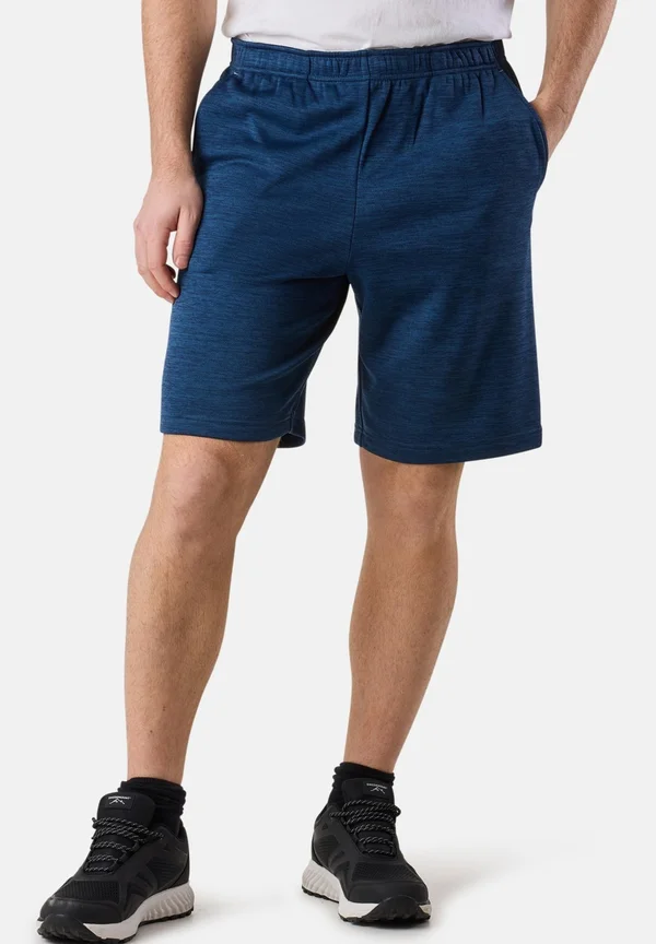 TRAINING LOGO - Kurze Sporthose - navy melange lt grey melange