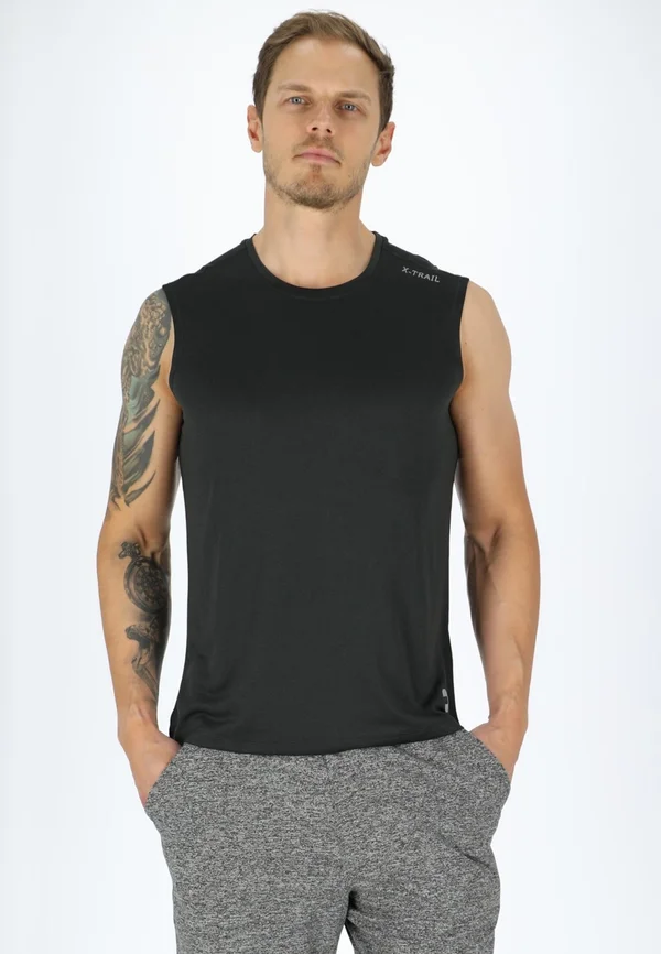 TRAINING SINGLET - Top - black melange