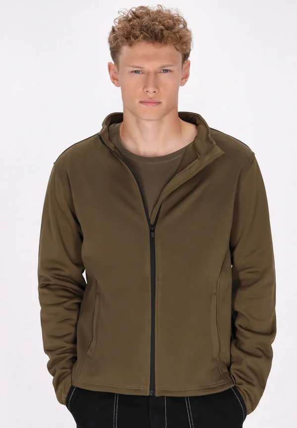 Trainingsjacke - khaki schwarz