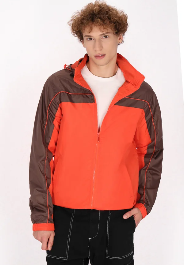 Trainingsjacke - orange braun