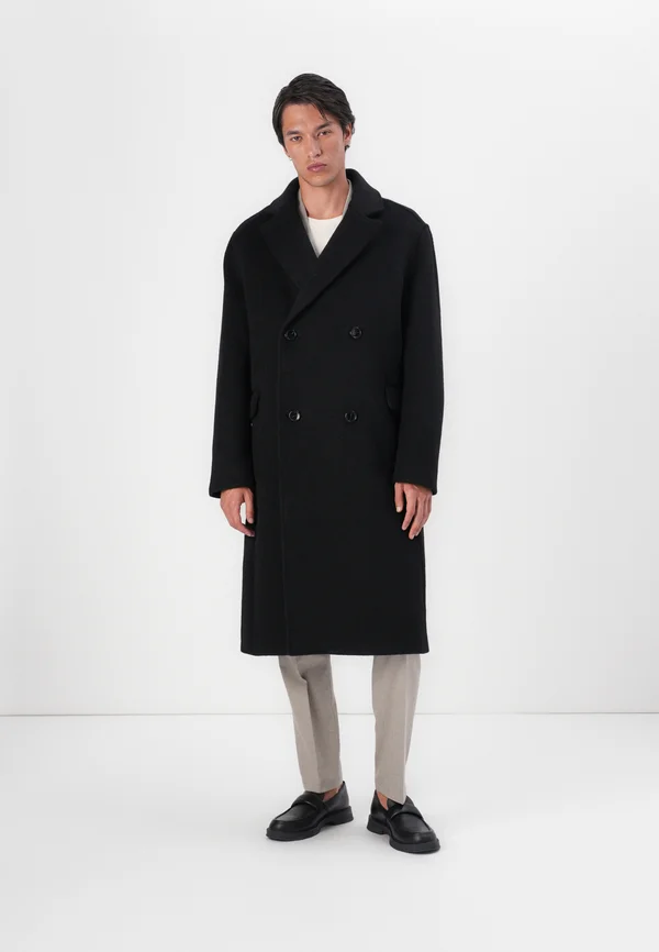 TRANSITION - Klassischer Mantel - black