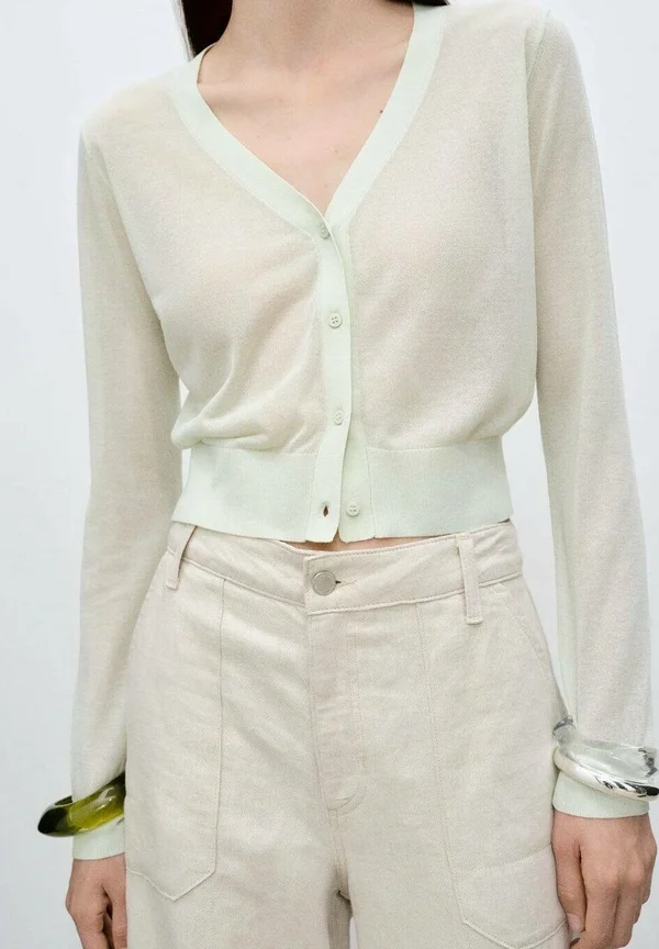 TRANSPAR - Strickjacke - light green