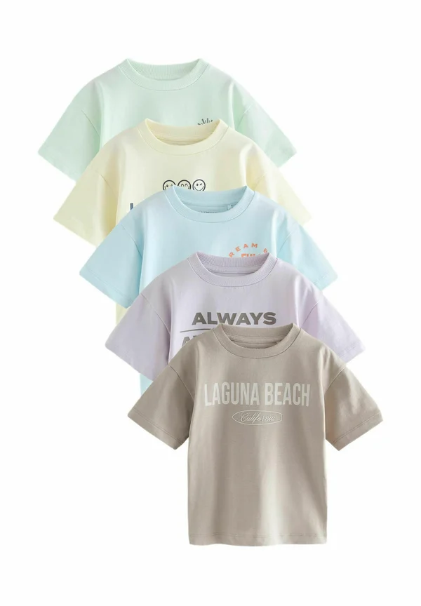 TRANSPORT SHORT SLEEVE FIVE PACK  - T-Shirt print - multi pastel
