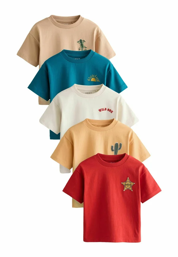 TRANSPORT SHORT SLEEVE FIVE PACK  - T-Shirt print - red