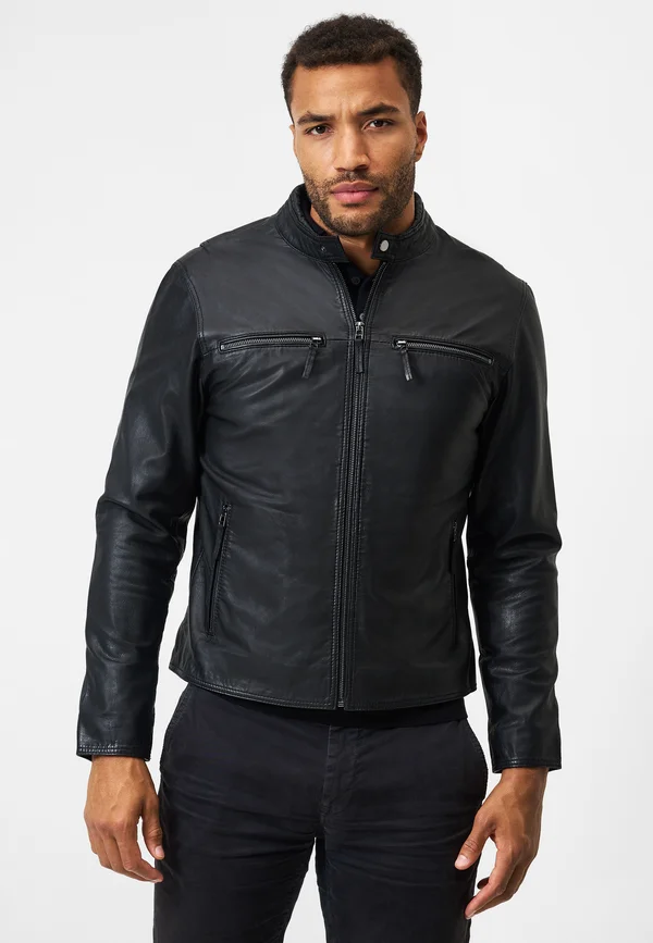 TRAVELLER - Lederjacke - schwarz