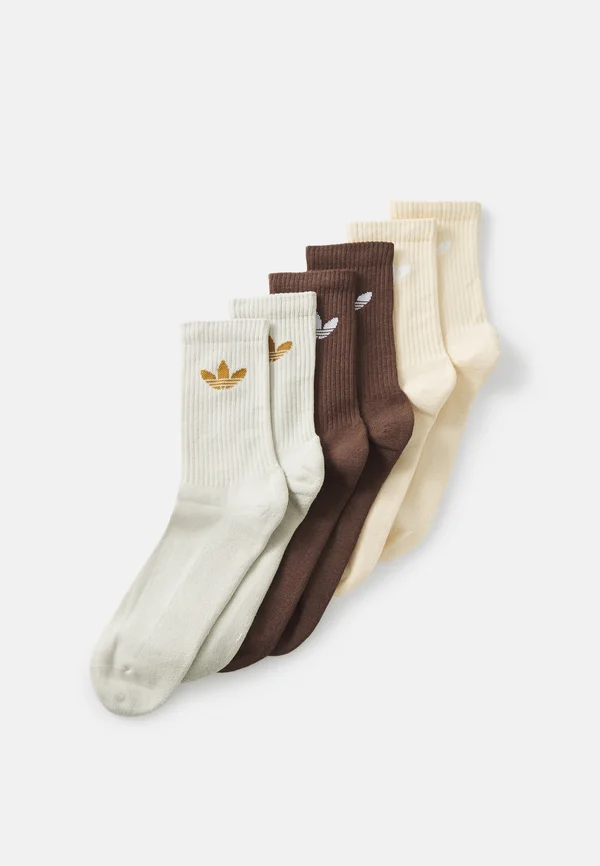 TREFOIL CUSHION CREW 6 PAIRS - Socken - brown/putty grey/crystal sand