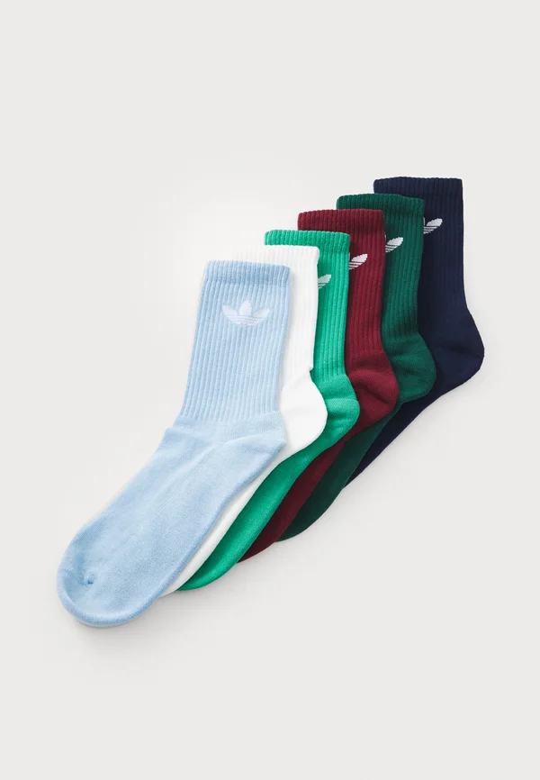 TREFOIL CUSHION CREW 6 PAIRS - Socken - off white/semi court green/collegiate green