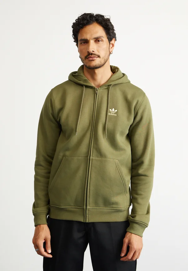 TREFOIL ESSENTIALS FULL-ZIP - Sweatjacke - olive strata