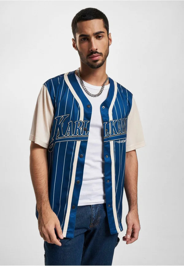 TREING BLOCK PINSTRIPE BASEBALL - Hemd - navy cream