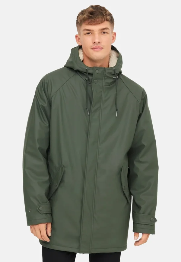 TREKHOLM - Regenjacke / wasserabweisende Jacke - olive offwhite
