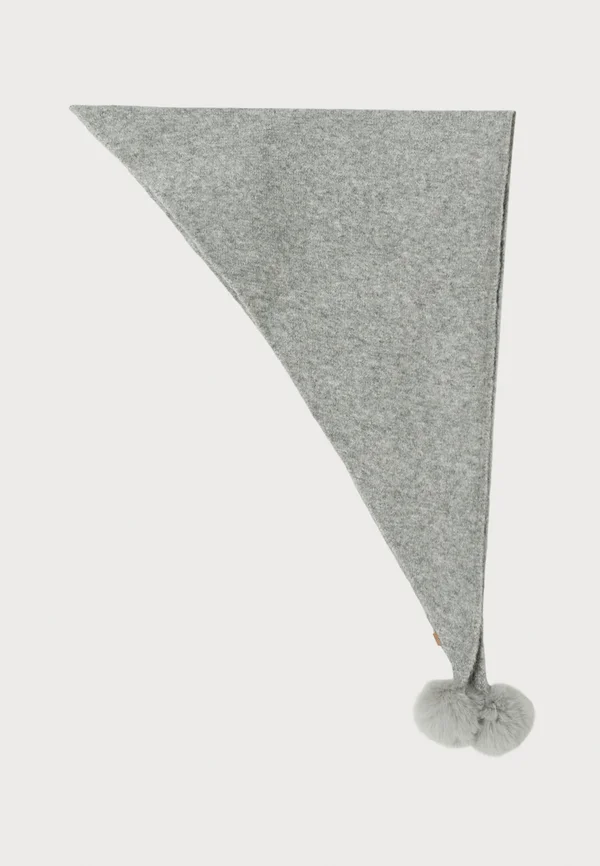 TRIANGULAR SCARF POMPONS - Schal - mittelgraumeliert