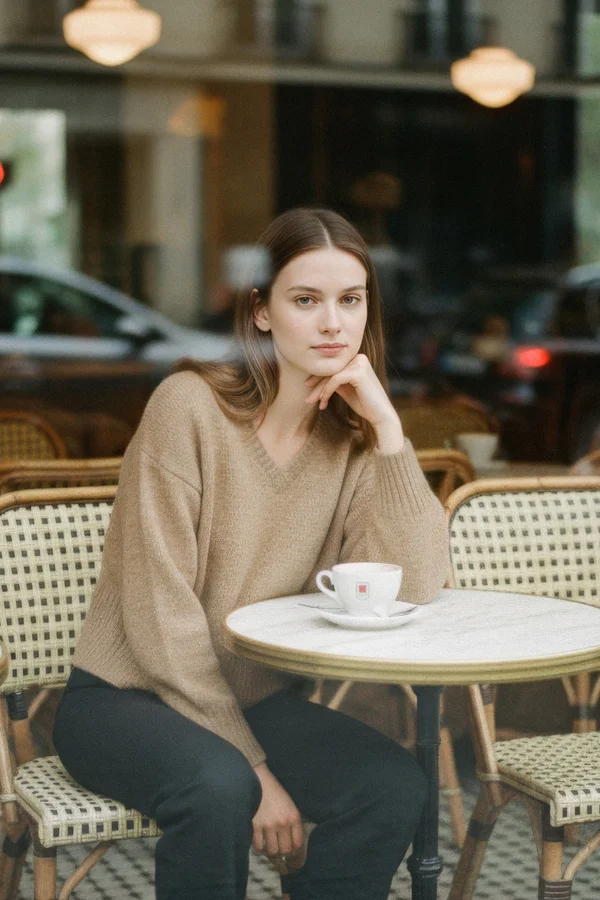 TRINA LS - Strickpullover - toasted coconut melange