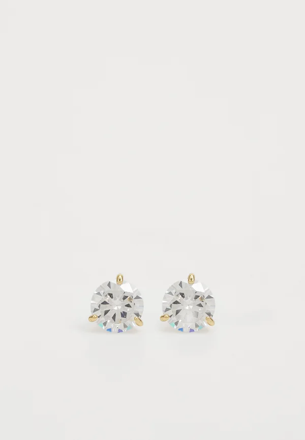 TRIO PRONG STUDS - Ohrringe - clear/gold-coloured