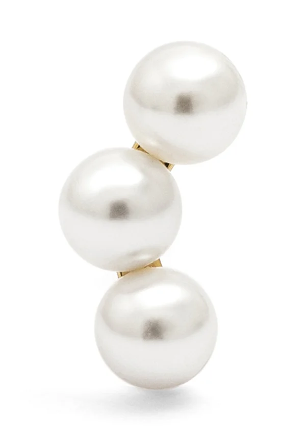 TRIPLE PEARLS - Einzelner Ohrring - gold-coloured