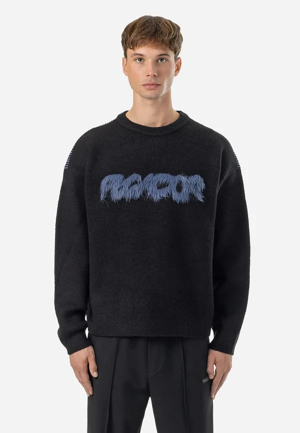TRIPOLE - Strickpullover - black,shadow blue