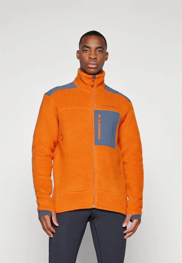 TROLLVEGGEN JACKET - Fleecejacke - gold flame