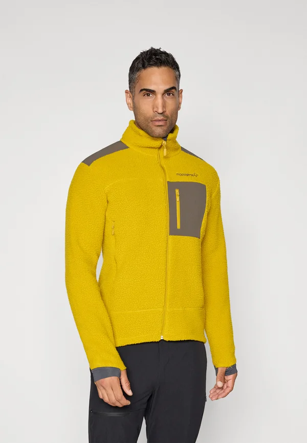 TROLLVEGGEN JACKET  - Fleecejacke - golden-coloured palm