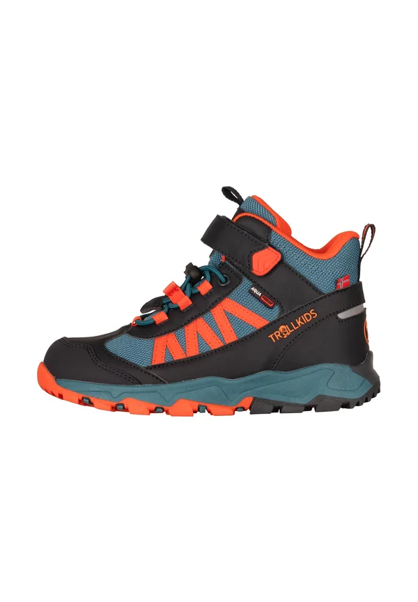 TRONFJELL HIKER MID UNISEX - Trekkingboot - stormy blue/flame orange/black