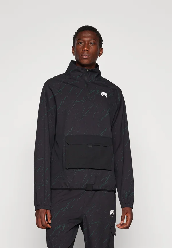 TROOPER HALF ZIP - Windbreaker - black/forest green