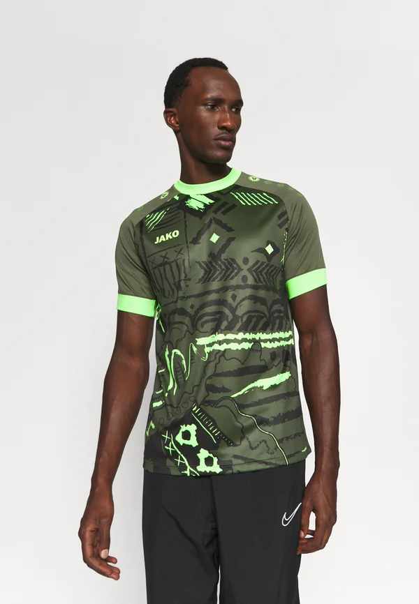 TROPICANA - T-Shirt print - khaki/neongrün