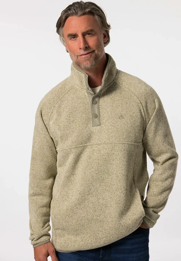TROYER DRUCKKNÖPFE - Strickpullover - beige