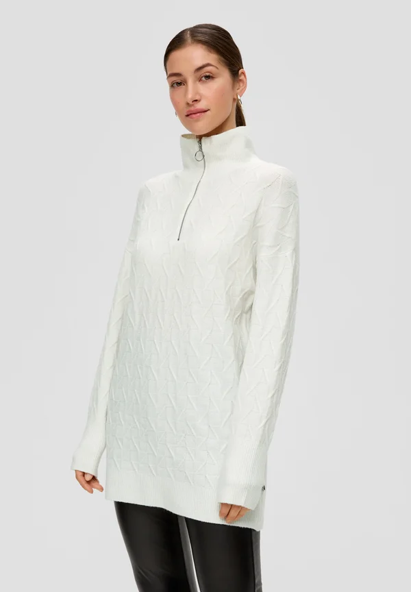 TROYER MIT MUSTER - Strickpullover - ecru