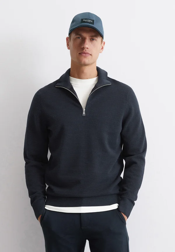 TROYER OTTOMAN STRUKTUR - Strickpullover - dark navy