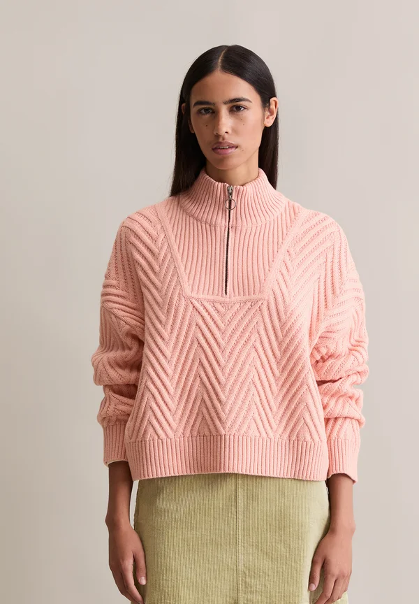 TROYER RELAXED WEICHEM - Strickpullover - rose powder