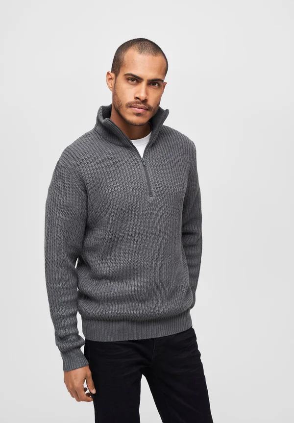 TROYER - Strickpullover - anthracite