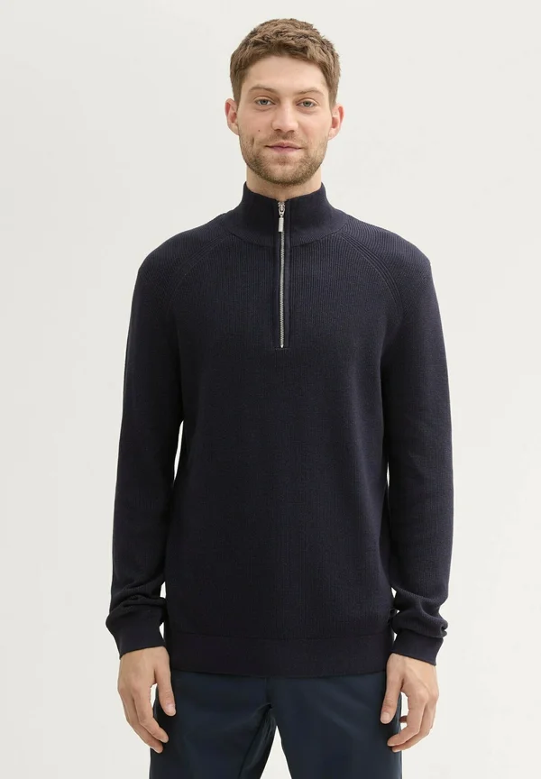 TROYER - Strickpullover - knitted navy melange
