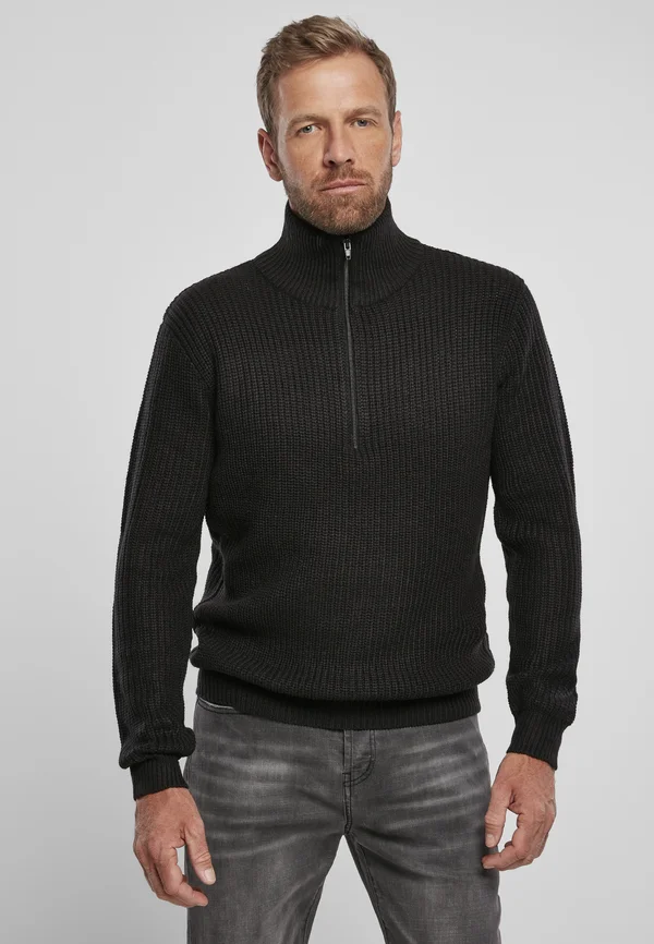 TROYER - Strickpullover - mottled olive