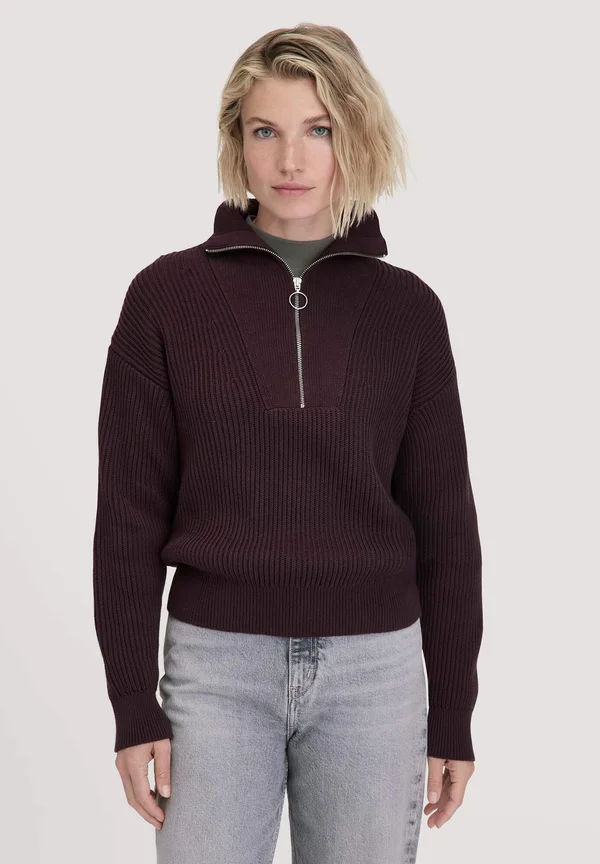 TROYER - Strickpullover - schwarzbeere