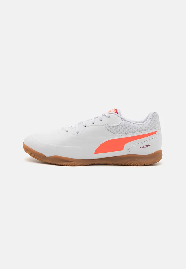 TRUCO III UNISEX - Fußballschuh Halle - white/glowing red/dark crimson /black