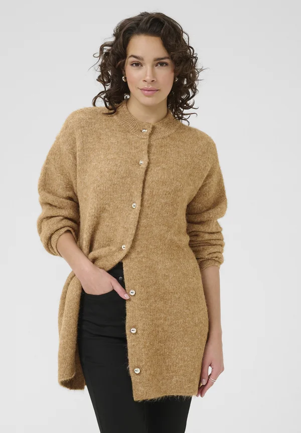 TRUDY  - Strickjacke - toasted coconut melange