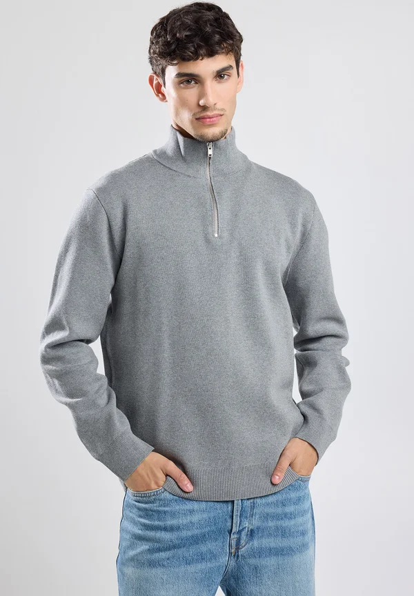 TRUI KONRAD - Strickpullover - dark grey melange
