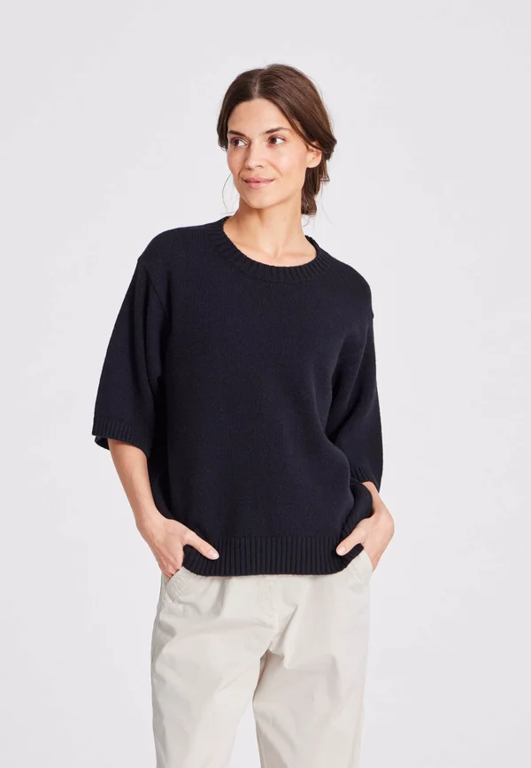 TULLE - Strickpullover - black