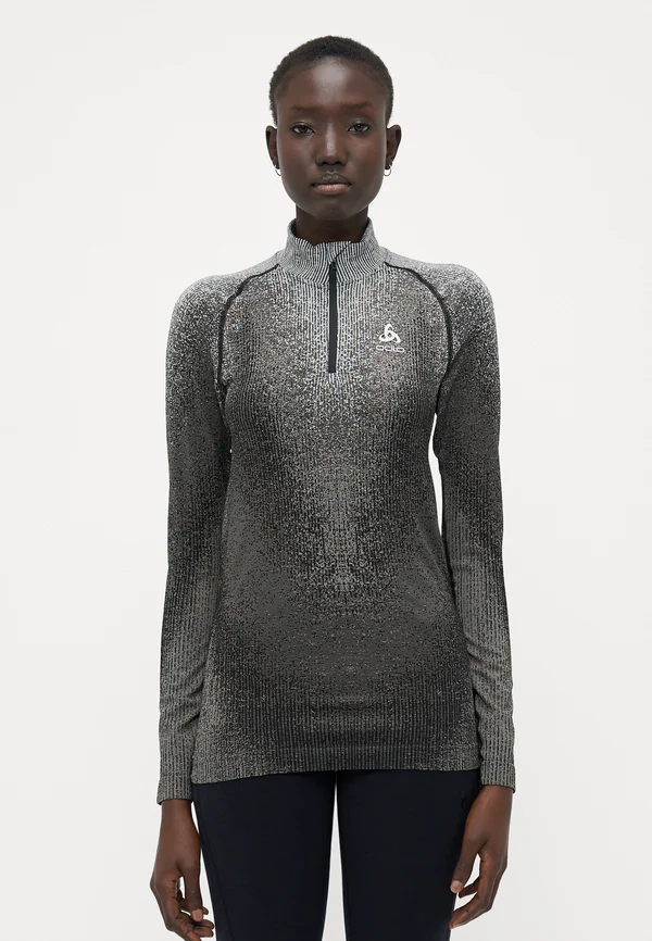 TURTLE NECK HALF ZIP PERFORMANCE WARM - Unterhemd/-shirt - black