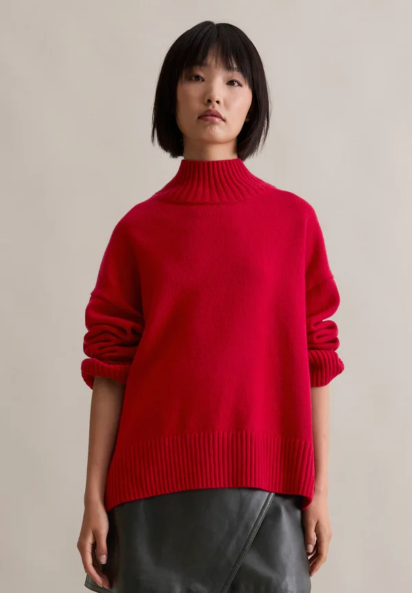 TURTLE NECK LONGSLEEVE - Strickpullover - red mulberry
