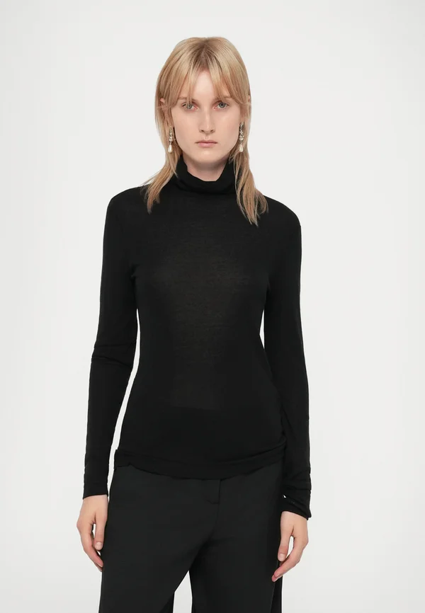 TURTLE NECK - Strickpullover - black