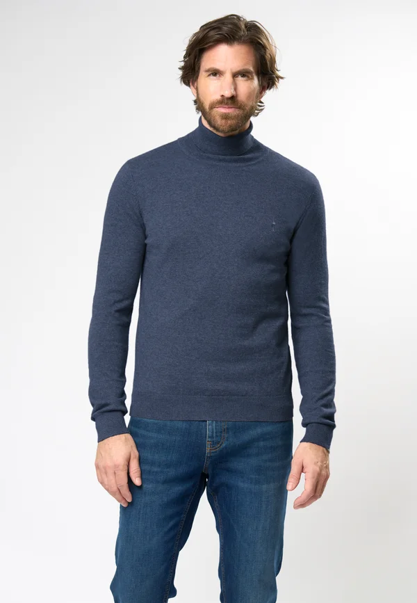TURTLE NECK - Strickpullover - navy blue