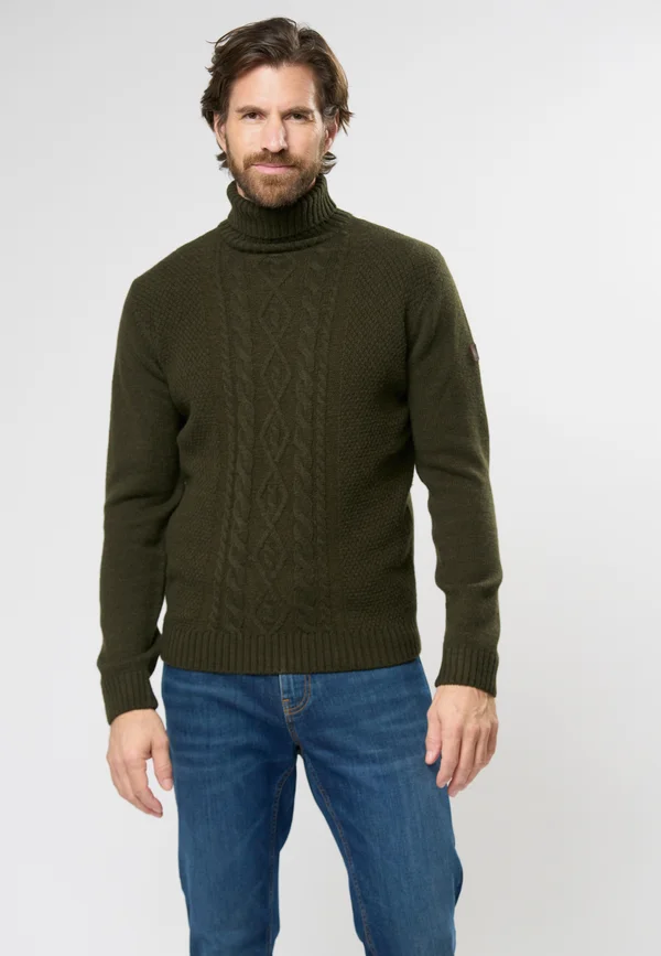 TURTLE NECK - Strickpullover - soil
