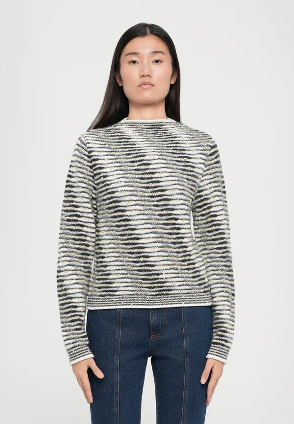 TURTLE NECK SWEATER - Strickpullover - gray/black