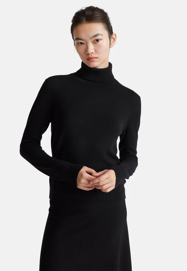 TURTLENECK - Strickpullover - black