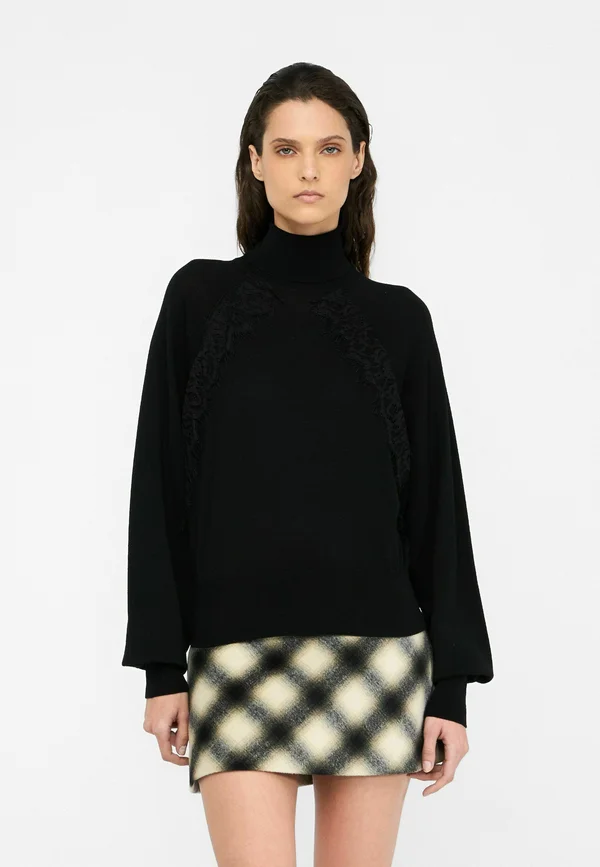 TURTLENECK  - Strickpullover - black