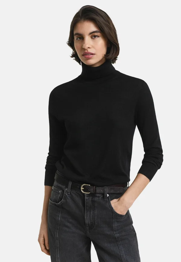 TURTLENECK  - Strickpullover - black