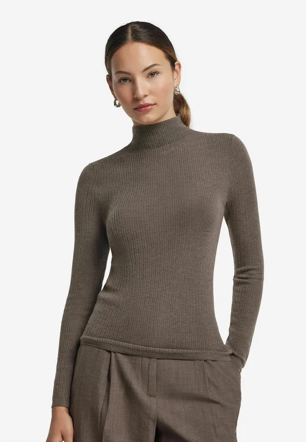 TURTLENECK - Strickpullover - braun  - tortora melange