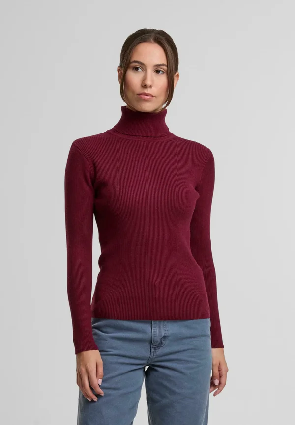 TURTLENECK - Strickpullover - burgundy